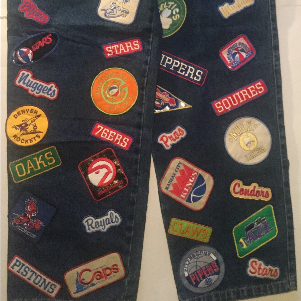 Jeff Hamilton NBA Hardwood Classics Collage Jeans